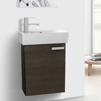 Luxury Small Bathroom Vanities Nameek S Bathroom Vanity 19 Inch E Saving Grey Oak With Ceramic Sink Wall