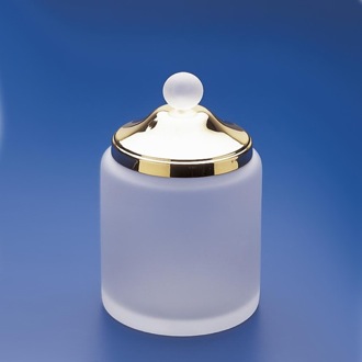 Bathroom Jar Frosted Crystal Glass Cotton Balls Jar Windisch 88114MD