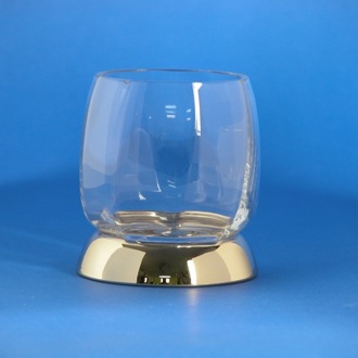 Toothbrush Holder Rounded Clear Crystal Glass Tumbler Windisch 94475D