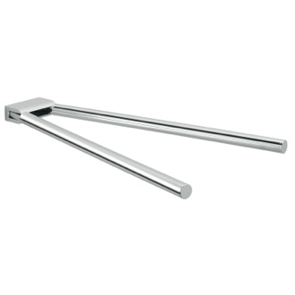 Luxury Swivel Towel Bars Nameek S Chromed Br And Aluminum Wall Mounted Double Arm Swivel Towel Rail