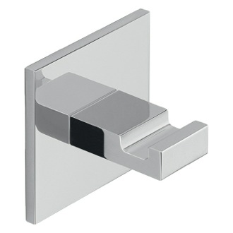 Bathroom Hook Bathroom Hook, Adhesive, Mounted, Square, Polished Chrome, Aluminum Gedy D127