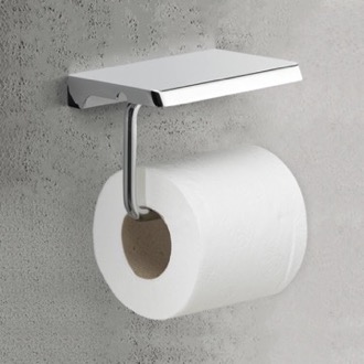 Toilet Paper Holder Toilet Paper Holder, Modern, Chrome, With Shelf Gedy 2039-13
