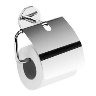 Toilet Paper Holder Toilet Roll Holder With Cover, Polished Chrome Gedy 4225-13