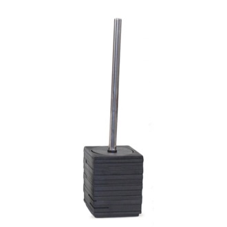Toilet Brush Toilet Brush Holder, Square, Black with Chrome Handle Gedy QU33-14