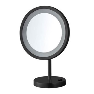 Makeup Mirror Black Makeup Mirror, Countertop, Lighted, 10x Nameeks AR7729-BLK-10x