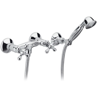 Shower Faucet Wall-Mounted Shower Diverter With Hand Shower and Holder Remer LI39US