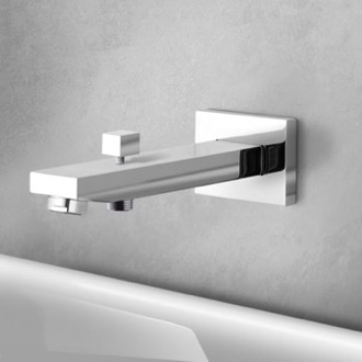 Tub Spout Wall-Mounted Tub Spout With Diverter Remer 91QD-CR