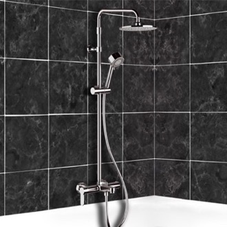 shower exposed pipe pipes chrome remer tub system elegance head rain hand nameeks