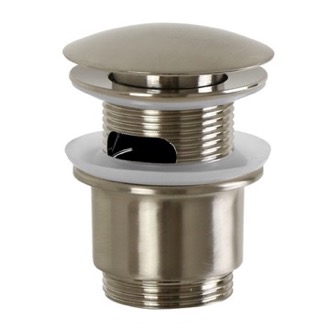 Pop-Up Waste Click Clack Pop-up Waste With Overflow in Brushed Nickel S2077-Brushed Nickel
