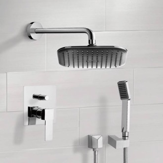 Shower Faucet Chrome Shower System with 8