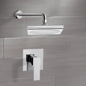 Shower Faucet Chrome Shower Faucet Set with 9