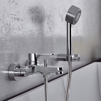 Tub Filler Wall Mounted Tub Faucet With Hand Shower Remer W02