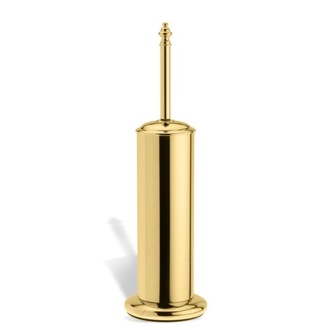 Toilet Brush Toilet Brush Holder, Gold Finish, Classic Style, Brass StilHaus EL039-16