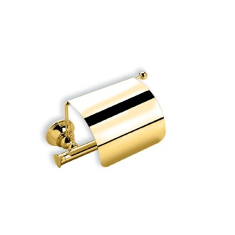 Toilet Paper Holder Toilet Roll Holder With Cover, Gold Finish Brass StilHaus SM11C-16