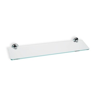 Bathroom Shelf Clear Glass Bathroom Shelf with Brass Holder StilHaus SM04