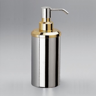 Soap Dispenser Soap Dispenser, Contemporary, Round, Countertop, Brass Windisch 90407