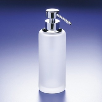 Soap Dispenser Soap Dispenser, Rounded, Tall Frosted Crystal Glass Windisch 90414M