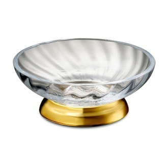 Soap Dish Gold Finished Twisted Glass Soap Dish Windisch 92801O