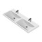 Rectangular Double White Ceramic Wall Mounted or Drop In Sink