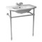 Traditional Ceramic Console Sink With Chrome Stand, 26
