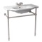 Traditional Ceramic Console Sink With Satin Nickel Stand, 32
