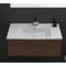 Drop In Bathroom Sink With Counter Space, White Ceramic, Rectangular