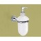 Soap Dispenser, Wall Mounted, Frosted Glass With Chrome Mounting