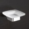 Wall Mounted Frosted Glass Soap Dish With Chrome Base