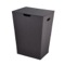 Rectangular Laundry Basket Made From Faux Leather in Wenge Finish