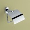 Toilet Roll Holder With Cover, Polished Chrome