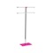 Towel Holder, Steel and Pink Resin