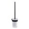 Toilet Brush, Wall Mounted Frosted Glass With Matte Black Mount