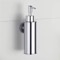 Soap Dispenser, Wall Mounted, Round, Chrome