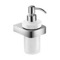 Soap Dispenser, Wall Mount, Frosted Glass With Chrome Mounting