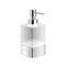 Soap Dispenser, Frosted Glass With Chrome Base