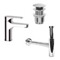 Chrome Sink Faucet and Plumbing Set