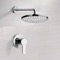 Chrome Shower Faucet Set with 8