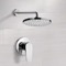 Chrome Shower Faucet Set with 8