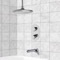 Chrome Thermostatic Tub and Shower Faucet Sets with 9