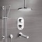 Chrome Thermostatic Tub and Shower System with 8