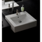 20 Inch Square Ceramic Semi-Recessed Sink