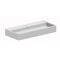 Rectangular Wall Mounted Ceramic Sink With Polished Chrome Towel Bar