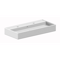 Wall Mounted Double Ceramic Sink With Polished Chrome Towel Bar