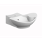 Oval-Shaped White Ceramic Wall Mounted or Vessel Sink