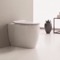Modern Floor Standing Toilet, Ceramic, Rounded