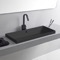 Rectangular Matte Black Ceramic Drop In Sink