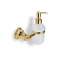 Soap Dispenser, Gold, Classic Style, Wall Mounted, Glass