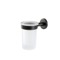Wall Mounted Frosted Glass Toothbrush Holder with Black Brass