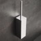 Toilet Brush Holder, Wall Mounted, Square, Brass