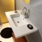 Rectangular White Ceramic Wall Mounted or Drop In Sink